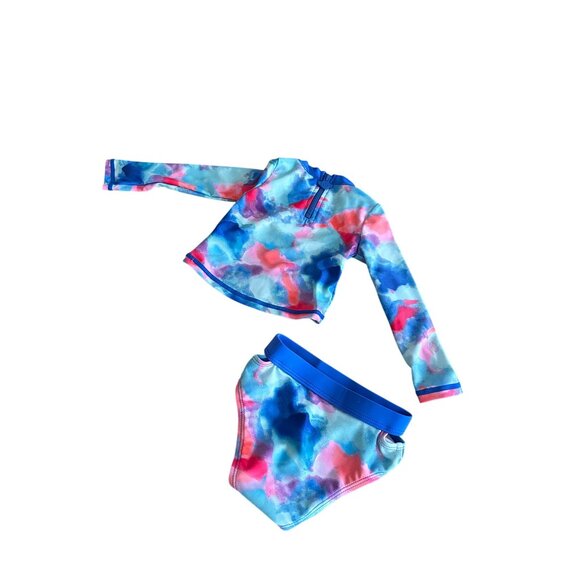 Appaman Rashguard 2-Piece Swim Set Long Sleeve Bikini Top & Bottom 3T UPF 50+